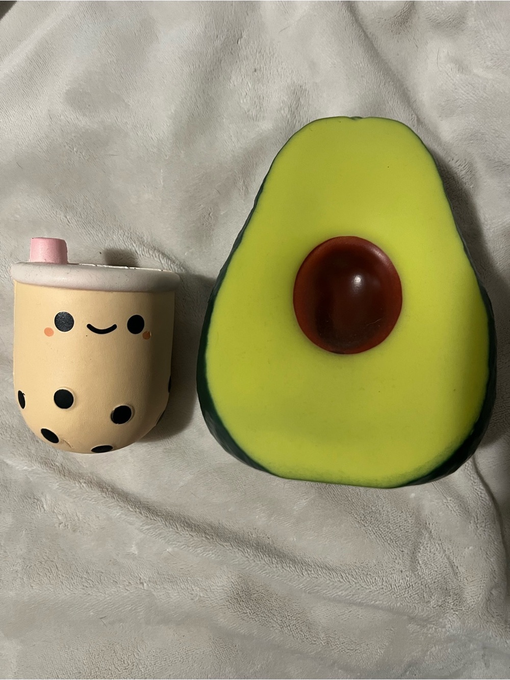 Cute Avocado Squishy & Bubble Tea Squishy Set - Yellow Green